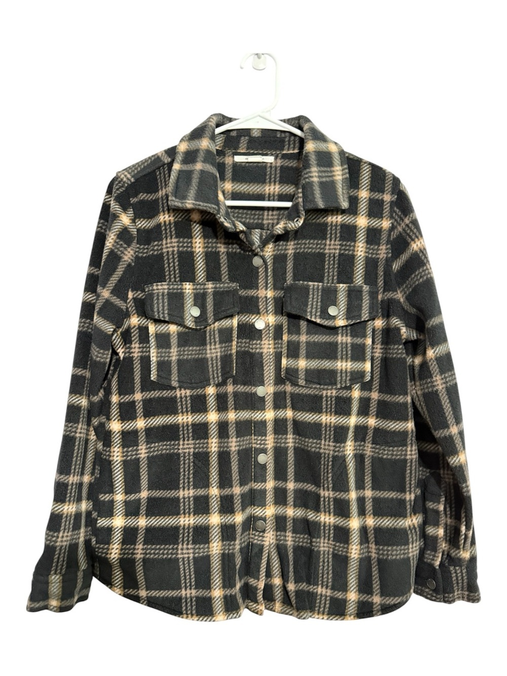 O'Neill Women's Zuma Superfleece Long Sleeve Snap Flannel Shacket Size Small